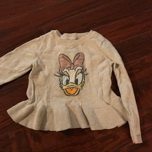 Daisy Duck 3T peplum sweater baby gap x Disney